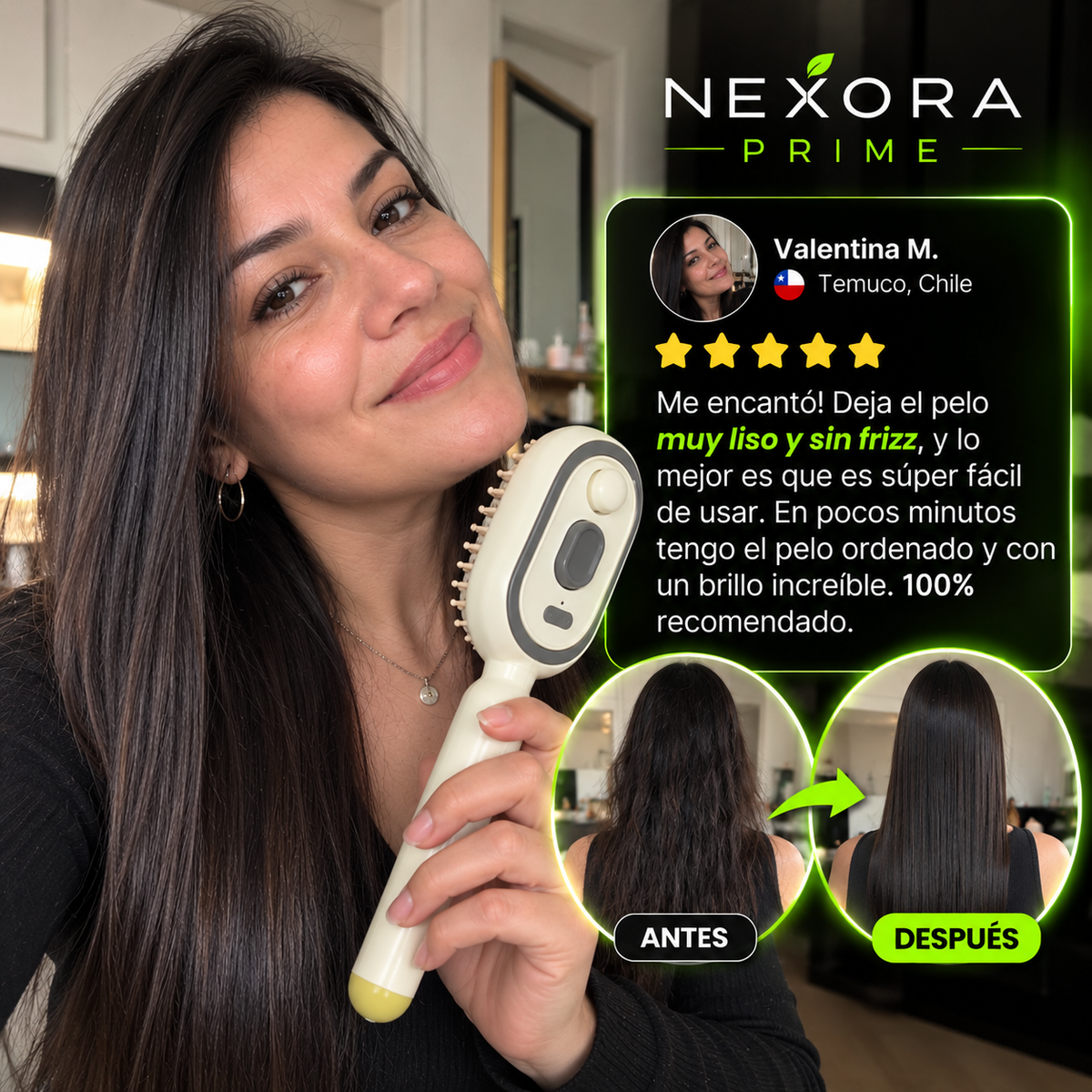 ✨Cepillo Eléctrico Masajeador Pulverizado | DESENREDA Y LUCE UN CABELLO HERMOSO EN MINUTOS💆‍♀️+Envio gratis🏡🚚