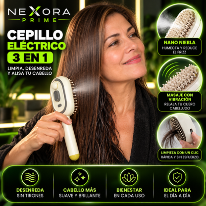 ✨Cepillo Eléctrico Masajeador Pulverizado | DESENREDA Y LUCE UN CABELLO HERMOSO EN MINUTOS💆‍♀️+Envio gratis🏡🚚
