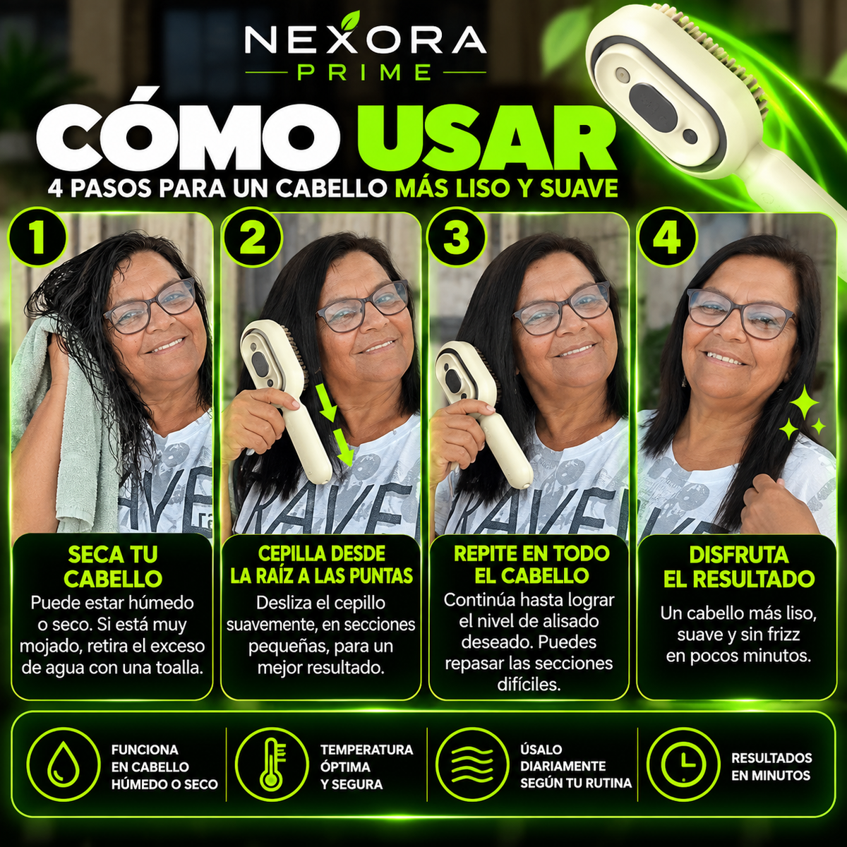 ✨Cepillo Eléctrico Masajeador Pulverizado | DESENREDA Y LUCE UN CABELLO HERMOSO EN MINUTOS💆‍♀️+Envio gratis🏡🚚